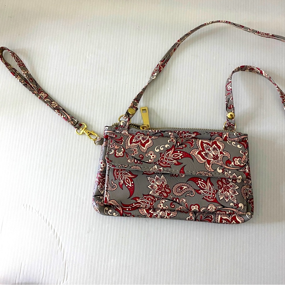 Apt 9 Crossbody Floral Paisley Bag Wallet small wallet